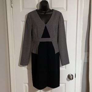 NWT Diane Von Furstenberg Long Sleeve V-Neck Midi Dress Sz 6